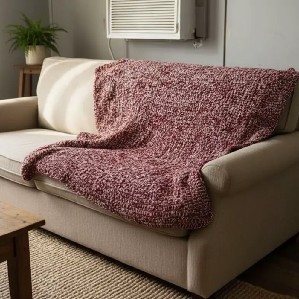 Cozy Maroon baby Blanket